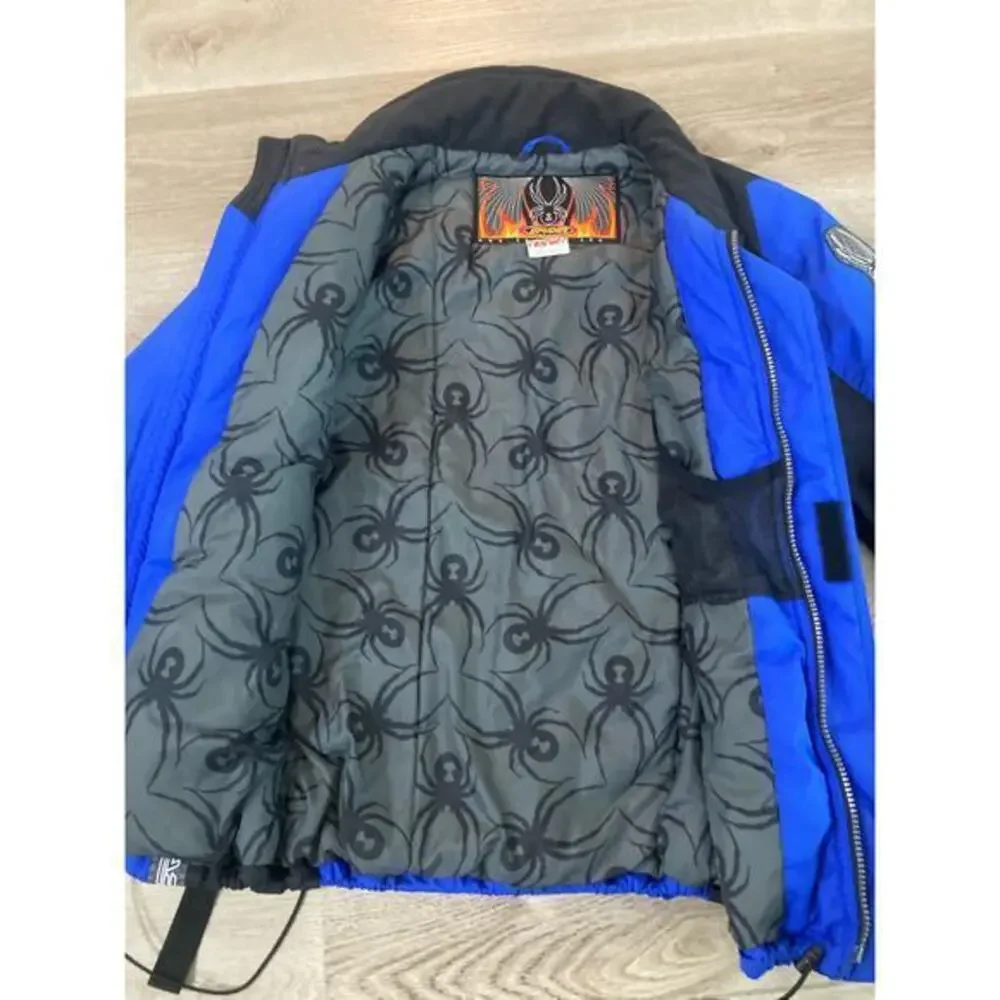 Spyder Boys 18 XL Blue Black Colorblock Puffer Ski Snow Jacket Winter Coat